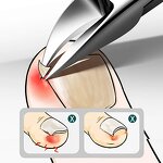 Nail Cuticle Trimmer - Professional Carbon Steel Straight Nippers Cutter Scissors