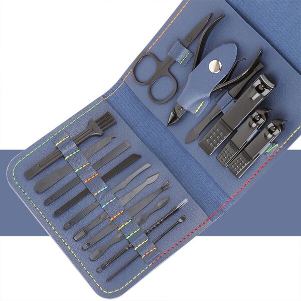 Manicure Pedicure Set - 4-16pcs Nail Clipper Cutter Ear Pick Grooming Gift Kit