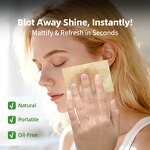 Oil Blotting Paper - Natural Linen 120Pcs Oil-Control Facial Travel Skin Care Tool
