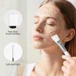 Silicone Makeup Brushes - 2pcs Pink Flat Multi-Purpose Foundation Cream Mask Tool