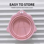 Silicone Brush Cleaner - UUYP Folding Powder Puff Cleansing Bowl Home Commercial Use