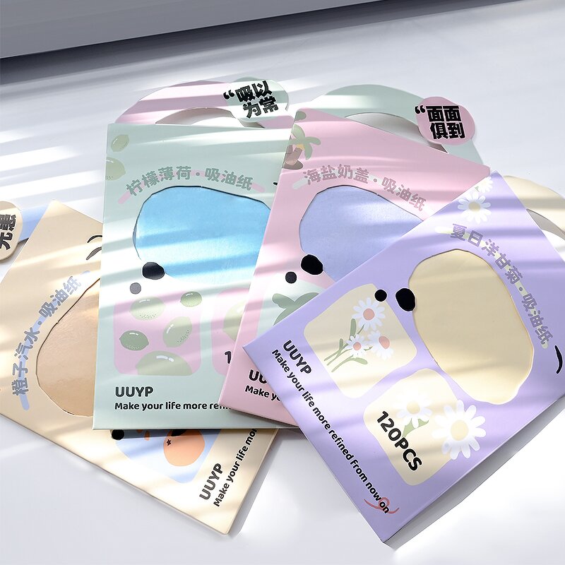 Oil Blotting Paper - Natural Linen 120Pcs Oil-Control Facial Travel Skin Care Tool