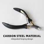 Nail Cuticle Trimmer - Professional Carbon Steel Straight Nippers Cutter Scissors