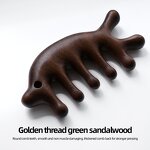 Wooden Hair Comb - Custom Five-finger Massage Sandalwood Wide Tooth Meridian Tool