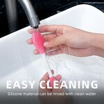 Silicone Facial Cleanser - New Design Pink Double Head Beauty Face Cleaning Brush
