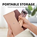 Makeup Brush Set - Portable Luxury 10Pcs Synthetic Hair Foundation Blush Concealer