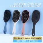 Hair Brush - Wholesale Boar Bristles Detangling Head Massage Long Short Hair Comb