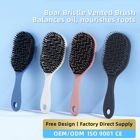 Hair Brush - Wholesale Boar Bristles Detangling Head Massage Long Short Hair Comb