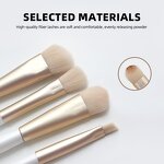 Makeup Brush Set - New Design 4Pcs Luxury Gold Synthetic Hair Custom Makeup Set