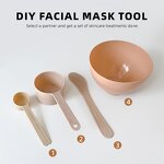 Face Mask Mixing Set - 4-in-1 DIY Bowl Spatula Spoon Cosmetics Facial Cleaning