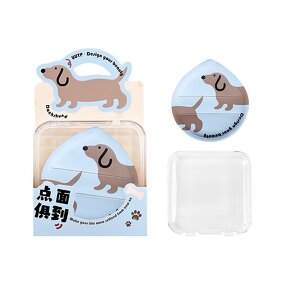 Cosmetic Puffs - In Stock Cartoon Pattern Blue White Soft Facial Foundation Sponge