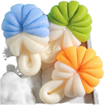 Bath Sponge - Multicolor Nylon Mesh Exfoliating Flower-Shaped Loofah Shower Ball