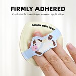 Cotton Cosmetic Puffs - Water Drop Shape Soft Washable Portable Mini Pink Yellow