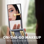 Makeup Brush Set - Hot Selling 5Pcs Foundation Blush Concealer with Mirror Portable