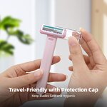 Dermaplaning Blades - 2Pcs Pink Purple Safe Skin-Friendly Reusable Facial Razor