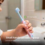 Children's Toothbrush - UUYP YP-C71 Cute Cartoon Soft TPR Handle 2Pcs Pink Blue
