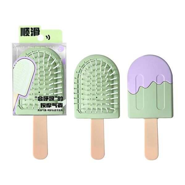 Cushion Hair Brush - Custom New Design Ice Cream Shape Portable Home Styling Comb