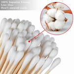 Ear Sticks - UUYP Hot Sales OEM 500Pcs Baby Large Head Bamboo Handle Cotton