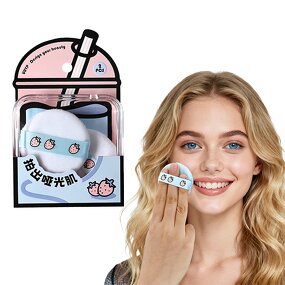 Flocking Cosmetic Puffs - 2Pcs Wholesale 3Color Facial Loose Powder Custom Packaging