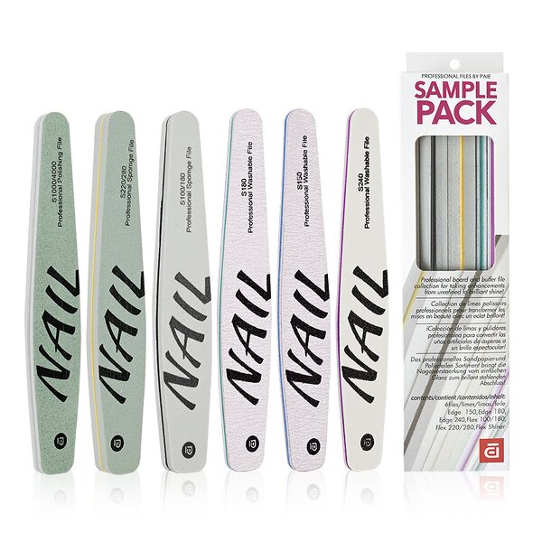 Nail Files - Factory Wholesale 100/180 Grit Half Moon Square Straight Manicure Tool