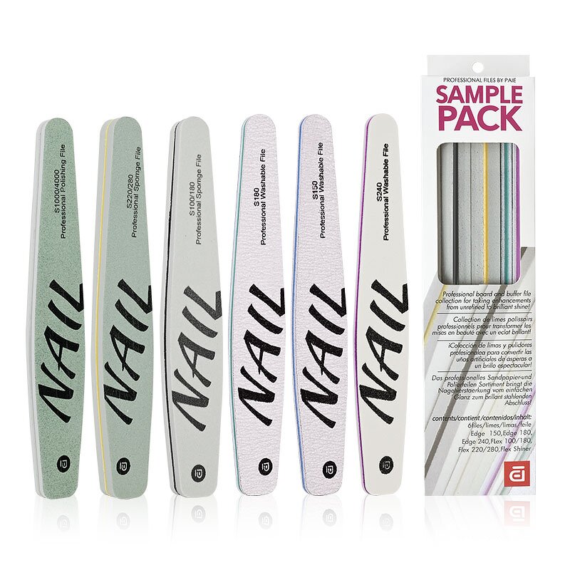 Nail Files - Factory Wholesale 100/180 Grit Half Moon Square Straight Manicure Tool