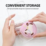 Cotton Cosmetic Puffs - Water Drop Soft Washable Portable Pink Yellow Blue Facial