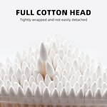 Bamboo Cotton Swabs - 500Pcs Organic Pointed Rounded for Makeup Ear Cleaning