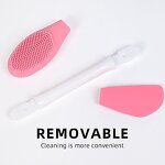 Silicone Facial Cleanser - Dual-Head Pink New Design Makeup Tools Face Cleaning