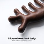 Wooden Hair Comb - Custom Five-finger Massage Sandalwood Wide Teeth Meridian Tool