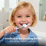 Children's Toothbrush - UUYP YP-C71 Cute Cartoon Soft TPR Handle 2Pcs Pink Blue