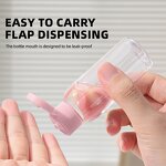 Travel Bottles Kit - 10pcs Containers Toiletries Makeup with Bag Folding Brush