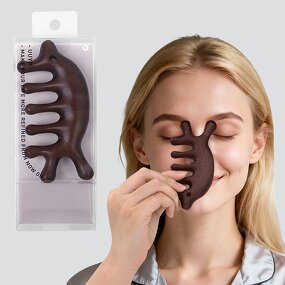 Wooden Hair Comb - Custom Five-finger Massage Sandalwood Wide Tooth Meridian Tool