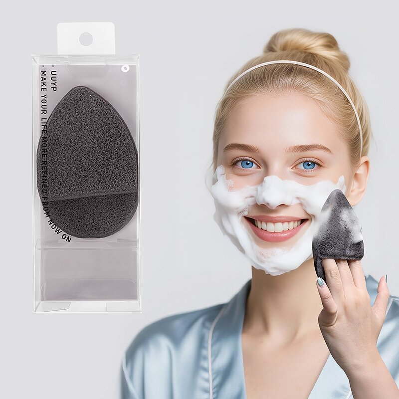 Facial Cleaning Sponge - Hot Sale Non Latex Drop-Shaped Honeycomb Mesh Puff Pad