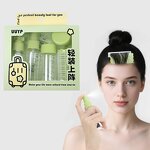 Cosmetic Travel Set - Leak-Proof Plastic Containers Refillable with Hair Roller