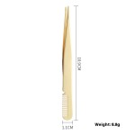 Eyelash Tweezers Manufacturer - Wholesale Slanted Tip with Comb