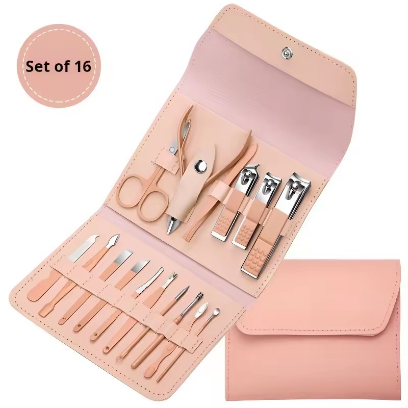 Manicure Set Manufacturer - Wholesale Leather Case Nail Tool Set
