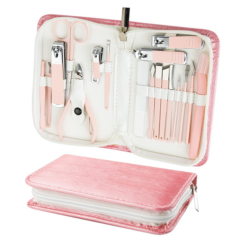 Manicure Set Manufacturer - Pink Stainless Steel Pedicure Tools