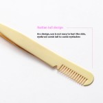 Eyelash Tweezers Manufacturer - Wholesale Slanted Tip with Comb