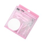 化妆工具套装生产商-粉色8件修眉工具套