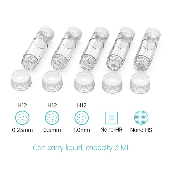 Derma Pen Cartridge Manufacturer - Hydra Pen H2 H12 0.25mm/0.5mm/1.0mm/Nano