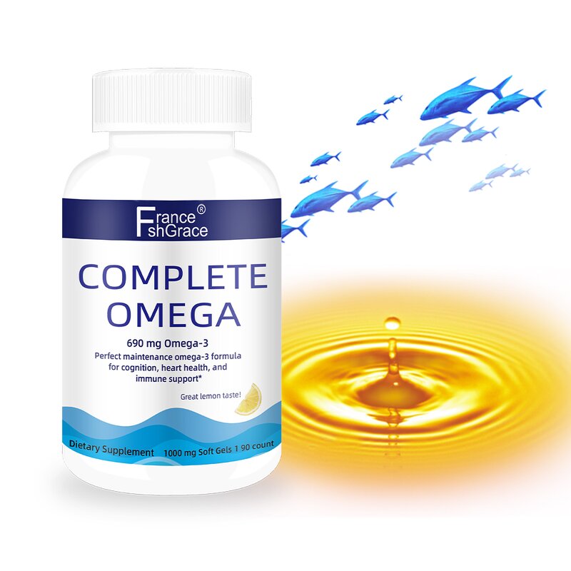 Omega 3 Fish Oil Extract - Premium Heart Brain Eye Immune Mood Health Support