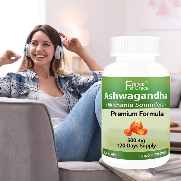 Ashwagandha Root Capsules - 120 Veg Count Mood Support Supplement