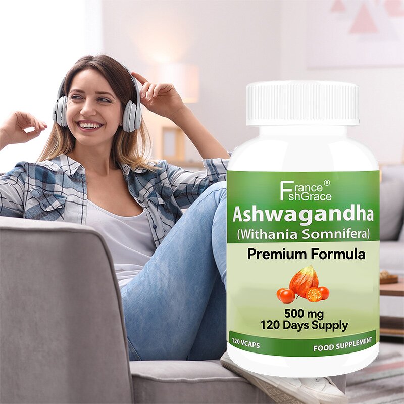 Ashwagandha Root Capsules - 120 Veg Count Mood Support Supplement