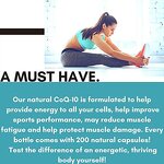 CoQ10 Supplement - Premium Organic Coenzyme Heart Healthy Adult Support