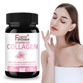 Collagen Capsules - with Hyaluronic Acid Vitamin C 120 Count Hair Skin Support