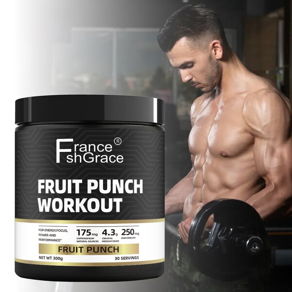 Pre-Workout Powder - 330G Creatine Beta-Alanine Vitamin D Immune Support