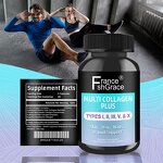 Multi Collagen Capsules - Hydrolyzed Biotin Vitamin C Hair Skin Nails 90 Count