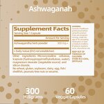 Ashwagandha Capsules - 300mg 60 Count Sleep Quality Stress Relief Supplement