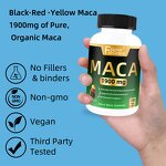 Maca Root Capsules - Customized 150 Gluten-Free Energy Support Organic Pills