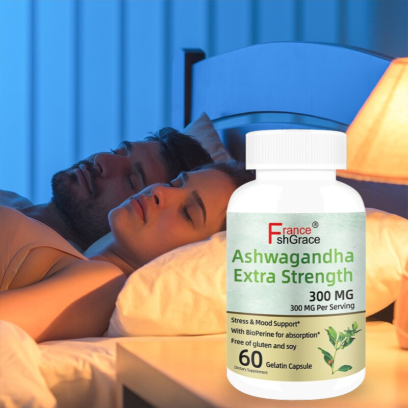 Ashwagandha Capsules - 300mg 60 Count Sleep Quality Stress Relief Supplement